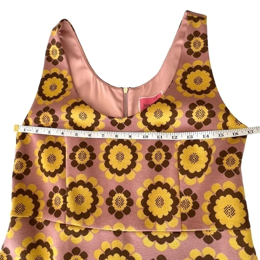 KATE SPADE Geo Floral Jacquard Midi Dress Size 10